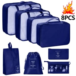 7 Pcs/Set Travel Organizer Storage Bags Suitcase Packing Cubes Set Cases Portable Luggage Clothes Shoe Tidy Pouch Folding.-zmt