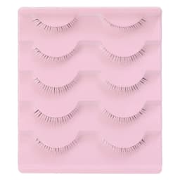 5 Pairs Thick Lower Eyelashes Pack Clear Band Under Eye Lashes 5D Soft Lower Eyelash Handmade Manga Bottom Lashes Makeup Tools