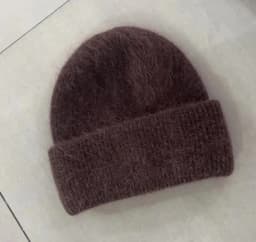 Fashion Warm Cashmere Wool Skullies Cap Angola Rabbit Fur Winter Knitted Beanies Women Female Ski Outdoor Solid Color Hats