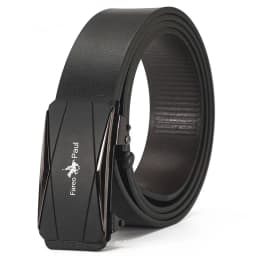 Fashion Men's Belt Men's Genuine Leather Belt Automatic Buckle Ratchet Belt Random Adjustment