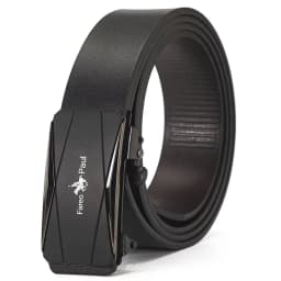 Fashion Men's Belt Men's Genuine Leather Belt Automatic Buckle Ratchet Belt Random Adjustment