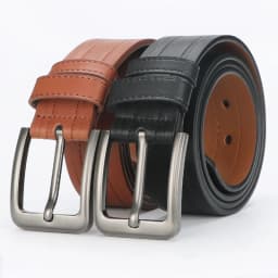 Men's Belt, Leather Dress Belt for Casual Jeans, Classic Belt 1.25", Adjustable Trim, Father's Day Gift