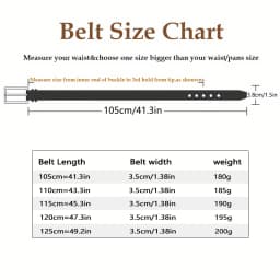 Men's Belt, Leather Dress Belt for Casual Jeans, Classic Belt 1.25", Adjustable Trim, Father's Day Gift