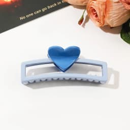5.1in/3.3in Dopamine Colorful Love Heart Geometric Hair Claw for Women Large Size Shark Clip Thick Thin Hair Accessories Summer