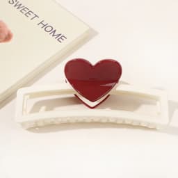 5.1in/3.3in Dopamine Colorful Love Heart Geometric Hair Claw for Women Large Size Shark Clip Thick Thin Hair Accessories Summer