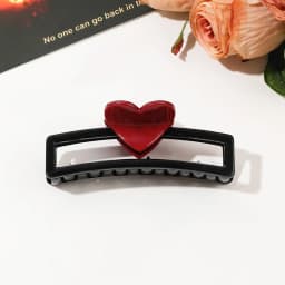 5.1in/3.3in Dopamine Colorful Love Heart Geometric Hair Claw for Women Large Size Shark Clip Thick Thin Hair Accessories Summer