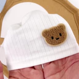 3Pcs/set Cotton Newborn Hats Caps Mittens Foot Cover Infant Felt Cute Bear Headwraps Baby Gloves Socks 0-3M Beanies