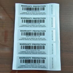 100 Pairs 2-part Warranty Protection Sticker Silver Security Seal Tamper Proof Primary and Secondary Double Numbered Labels