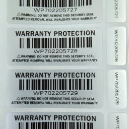100 Pairs 2-part Warranty Protection Sticker Silver Security Seal Tamper Proof Primary and Secondary Double Numbered Labels