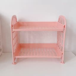 Desktop Stationery Rack Storage Holder Multi-Functional Plastic Shelf Makeup Organizer Office Dormitory Desk Organizer Shelf