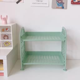 Desktop Stationery Rack Storage Holder Multi-Functional Plastic Shelf Makeup Organizer Office Dormitory Desk Organizer Shelf