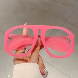 New Oversized Square Wide Leg Anti Blue Light Eyeglasses Women Vintage Red Patchwork Computer Glasses Frame Ladies Sexy Shades