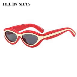Fashion Cat Eye Sunglasses UV400 Protection Contrast Color Shades Designer Oval Eyewear for Men And Women