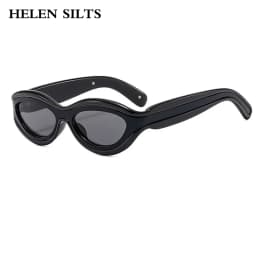 Fashion Cat Eye Sunglasses UV400 Protection Contrast Color Shades Designer Oval Eyewear for Men And Women