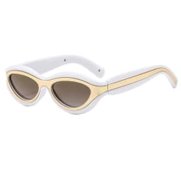 Fashion Cat Eye Sunglasses UV400 Protection Contrast Color Shades Designer Oval Eyewear for Men And Women