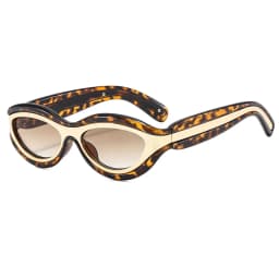 Fashion Cat Eye Sunglasses UV400 Protection Contrast Color Shades Designer Oval Eyewear for Men And Women