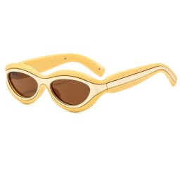 Fashion Cat Eye Sunglasses UV400 Protection Contrast Color Shades Designer Oval Eyewear for Men And Women
