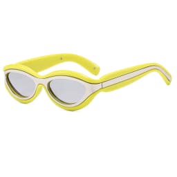 Fashion Cat Eye Sunglasses UV400 Protection Contrast Color Shades Designer Oval Eyewear for Men And Women