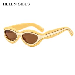 Fashion Cat Eye Sunglasses UV400 Protection Contrast Color Shades Designer Oval Eyewear for Men And Women