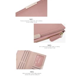 Multi-card Women's Long Wallet Portable PU Leather Card Holder Photo Holder Korean Style Note Compartments Purse Mother's Gift