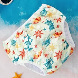 Elinfant Reusable Baby Cloth Diapers Training Pants,Washable Adjustable Swimming Diapers For 3-15kg -Perfect For Beach,Pool