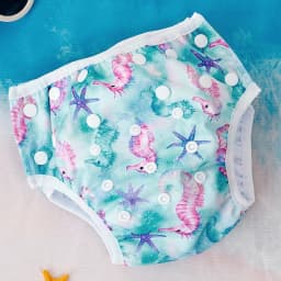 Elinfant Reusable Baby Cloth Diapers Training Pants,Washable Adjustable Swimming Diapers For 3-15kg -Perfect For Beach,Pool