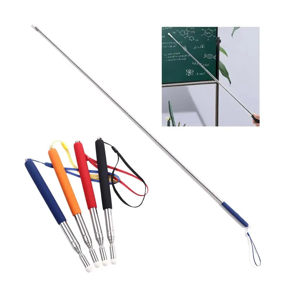 1M Extendable Stainless Steel Retractable Classroom For Teaching Pointer Pen Hand Pointer Presenter Pointing