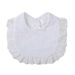 Solid Baby Bibs Adjustable Snap Saliva Towel Ruffled FrilEdge Muslin Cotton Burp Cloths A Grade Infant Boys Girls Feeding Scarf