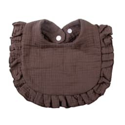 Solid Baby Bibs Adjustable Snap Saliva Towel Ruffled FrilEdge Muslin Cotton Burp Cloths A Grade Infant Boys Girls Feeding Scarf
