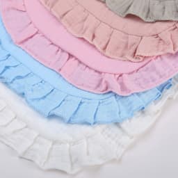 Solid Baby Bibs Adjustable Snap Saliva Towel Ruffled FrilEdge Muslin Cotton Burp Cloths A Grade Infant Boys Girls Feeding Scarf