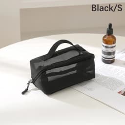 Mesh Clear Cosmetic Bags Small Large Black Makeup Bag Portable Travel Toiletry Organizer Case Lipstick Storage Pouch