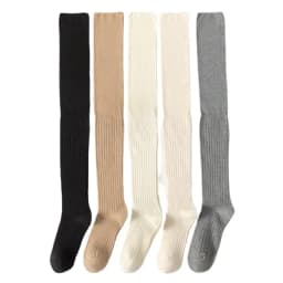 2pairs Women's Knee-length Socks Ladies Thigh-length SocksWarm Knitted Boot Socks Leg Warmers Japan JK Cotton Thigh High Bottoms