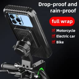 Waterproof Motorcycle Bike Mobile Phone Holder Support Universal Bicycle GPS 360° Swivel Adjustable Motorcycle Cellphone Holder