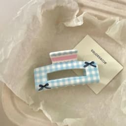 Korean Style Lattice Hair Crab Clip Triangle Square Acrylic Bow Hair Claw Headwear Hair Accessories Geometry Shark Clip Women