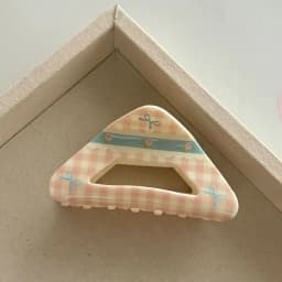 Korean Style Lattice Hair Crab Clip Triangle Square Acrylic Bow Hair Claw Headwear Hair Accessories Geometry Shark Clip Women