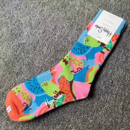 Happy Socks Print Multicoloured Socks Women Men Sports Socks Funky Fashion Dress Socks Casual Cotton