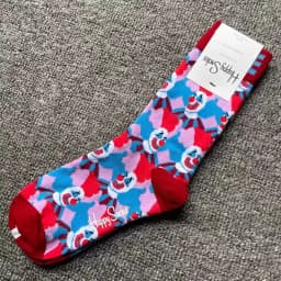 Happy Socks Print Multicoloured Socks Women Men Sports Socks Funky Fashion Dress Socks Casual Cotton
