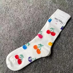 Happy Socks Print Multicoloured Socks Women Men Sports Socks Funky Fashion Dress Socks Casual Cotton