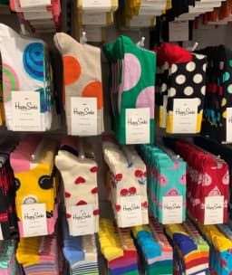 Happy Socks Print Multicoloured Socks Women Men Sports Socks Funky Fashion Dress Socks Casual Cotton