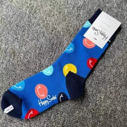 Happy Socks Print Multicoloured Socks Women Men Sports Socks Funky Fashion Dress Socks Casual Cotton