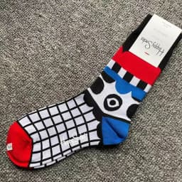 Happy Socks Print Multicoloured Socks Women Men Sports Socks Funky Fashion Dress Socks Casual Cotton