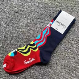 Happy Socks Print Multicoloured Socks Women Men Sports Socks Funky Fashion Dress Socks Casual Cotton