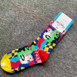 Happy Socks Print Multicoloured Socks Women Men Sports Socks Funky Fashion Dress Socks Casual Cotton