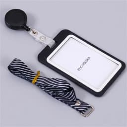 Flower Id Badge Holder With Badge Reel Retractable Card Holder Keychain Name Badge Identification Card Sleeve Clip Easy To Pull