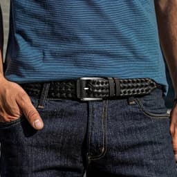 Men's Sports Hollow Woven Belt, Leather Pants Jeans Belt, Ideal Choice For Gifts