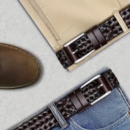 Men's Sports Hollow Woven Belt, Leather Pants Jeans Belt, Ideal Choice For Gifts