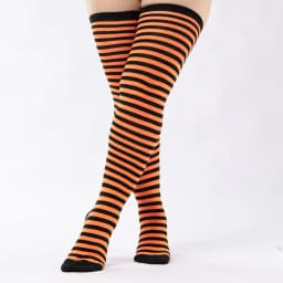 1 Pair Plus Size Thigh High Compression Socks Up To 200lb Striped Over Knee Long Boot Stockings Leg Warmers for Cosplay,Sports