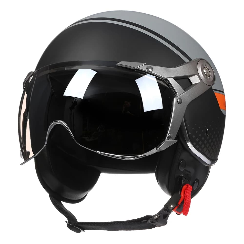 2024 NEW Vintage Motorcycle Helmet Jet Unisex DOT Certification 3/4 Helmet Retro Half Open Helmet Motorcycle Scooter Casco