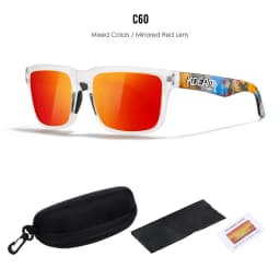 2026 Kdeam High Quality Polarized Sunglasses for Men Women Fashion Unisex Brand Trendy Outdoor Eyewear For Couple Red Lens
