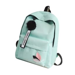 Printed Leaves Backpack Large Capacity Rucksack Zipper Portable Knapsack Female Shoulder Bag Simple Student Schoolbag